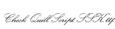 Check Quill Script SSK.ttf